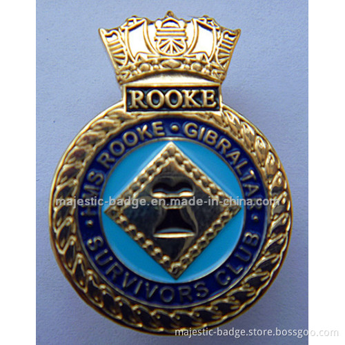 Brass Die Struck&Gold Plating Lapel Pin (MJ-PIN-088)
